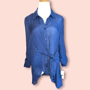 Zac & Rachel Side Tie Button Shirt